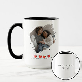 Caneca Love You Latte Valentine's Day Photo Personalized