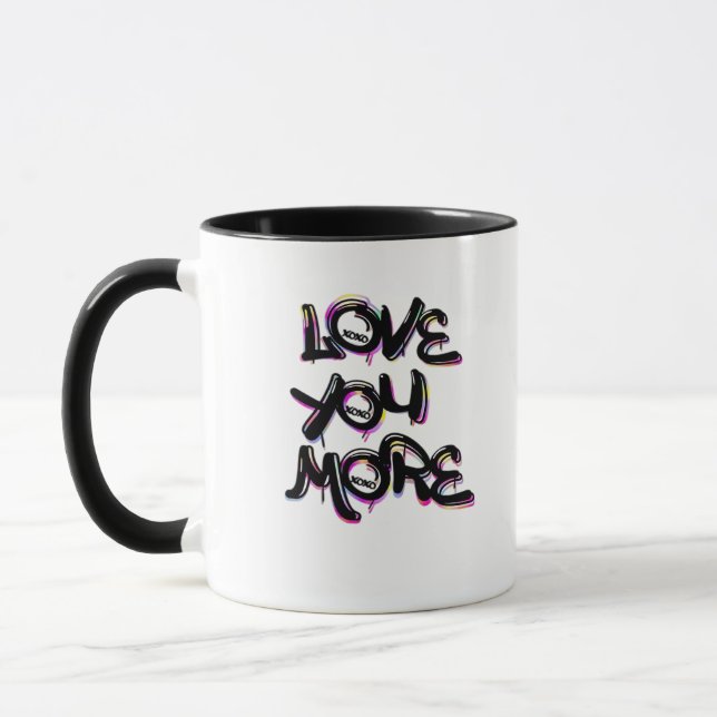 Caneca Love You More Clean Modern Design  (Esquerda)