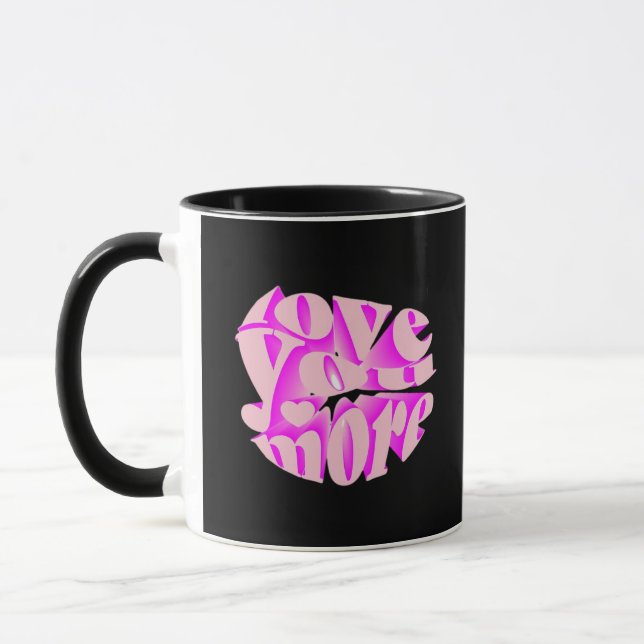 Caneca Love You More Clean Typography  (Esquerda)