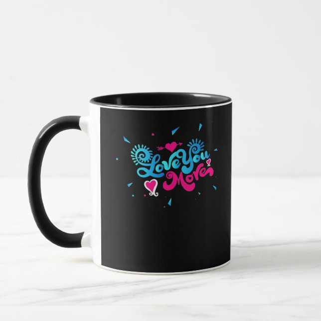 Caneca Love You More Clean Typography Style  (Esquerda)