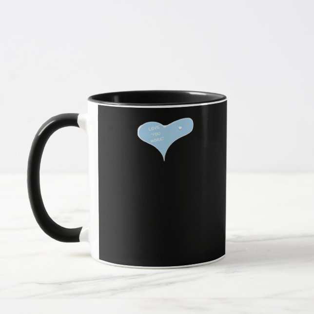 Caneca Love You More Minimal Design Blue Style  (Esquerda)