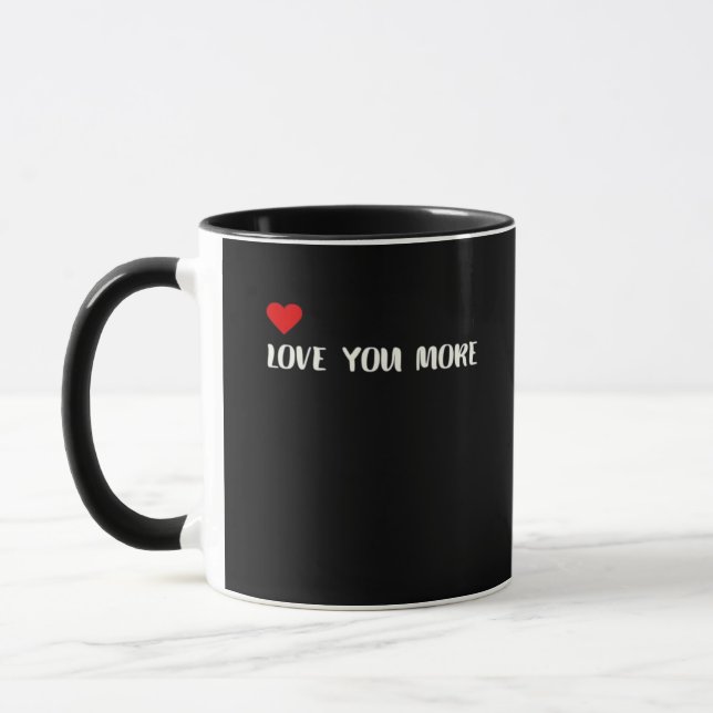 Caneca Love You More Minimalist Love Quote  (Esquerda)