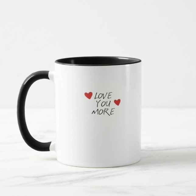 Caneca Love You More Quote Minimal Design  (Esquerda)