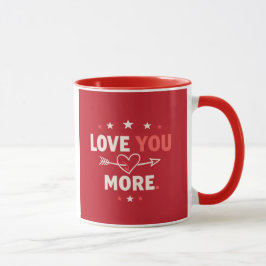 Caneca Love You More Valentine’s Mug Romantic Couple Gift