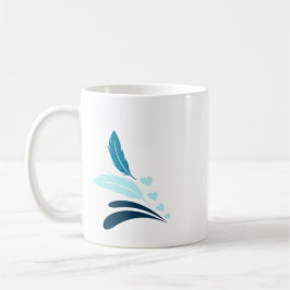 Caneca Lovebirds mascarados azul