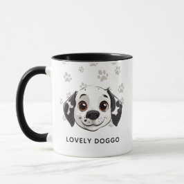 Caneca Lovely Doggo Smile Mug – Cute Happy Pup Illustrati