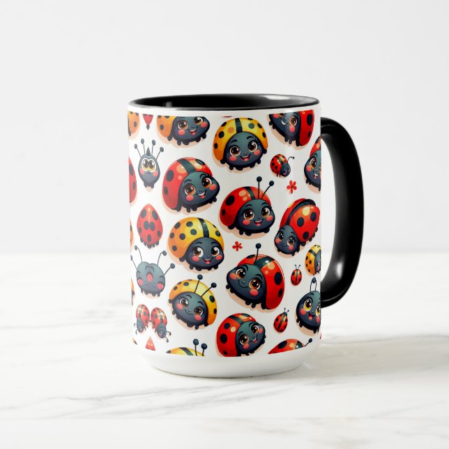 Caneca Lovely Ladybugs (Frente Esquerda)