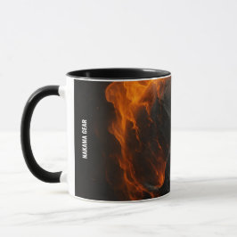 Caneca Loyalty Taste Better” – Flaming Skull Tribal Mug