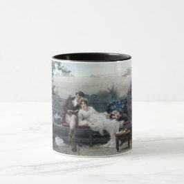 Caneca Lua de Mel (Noiva e Noivo num Banco)