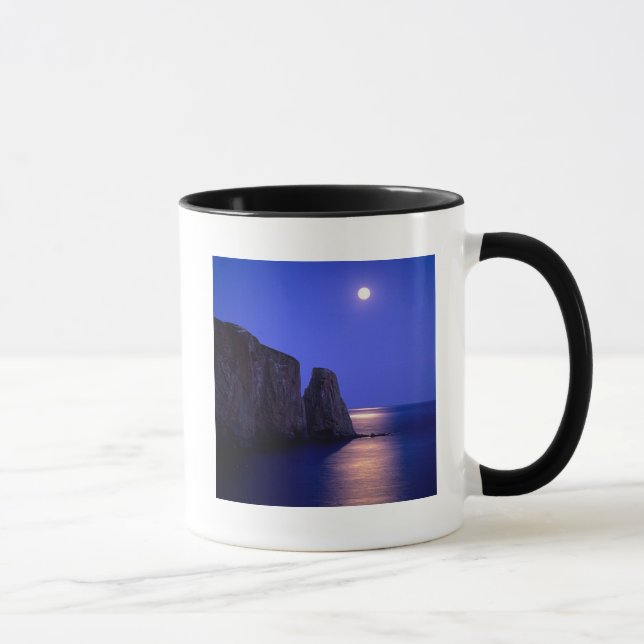 Caneca Lua Em Dusk | Perce Rock Gaspe Coast Quebec (Direita)