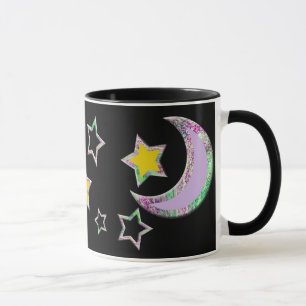Caneca Lua & estrelas crescentes