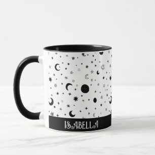 Caneca Lua-Padrão e Estrelas Coffee Mug