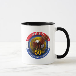 Caneca Lua patriótica Eagle do 50th aniversário de Apollo