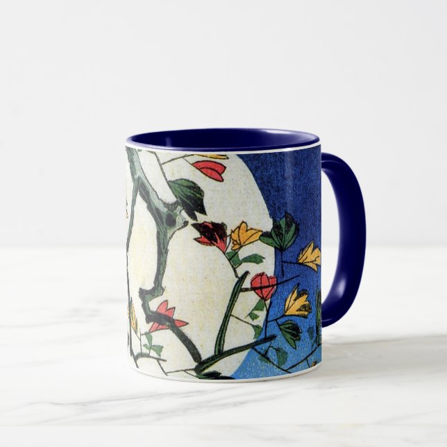 Caneca Lua sobre cachoeira, Hiroshige, Ukiyo-e (Frente Esquerda)