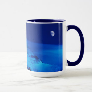Caneca Lua Sobre o Mt. Everest Tibete, China
