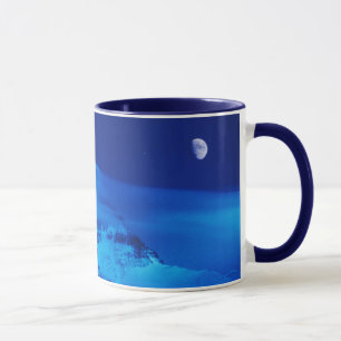 Caneca Lua Sobre o Mt. Everest Tibete, China