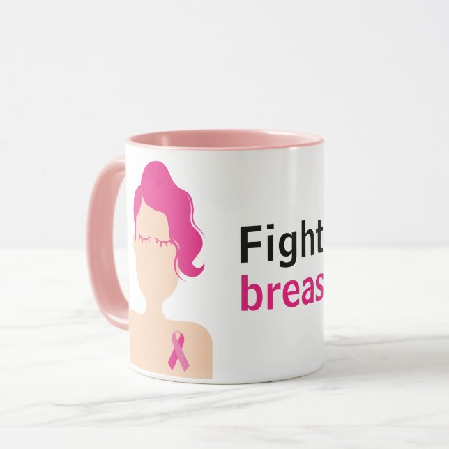 Caneca Lucha contra el cáncer de mama (Frente Esquerda)