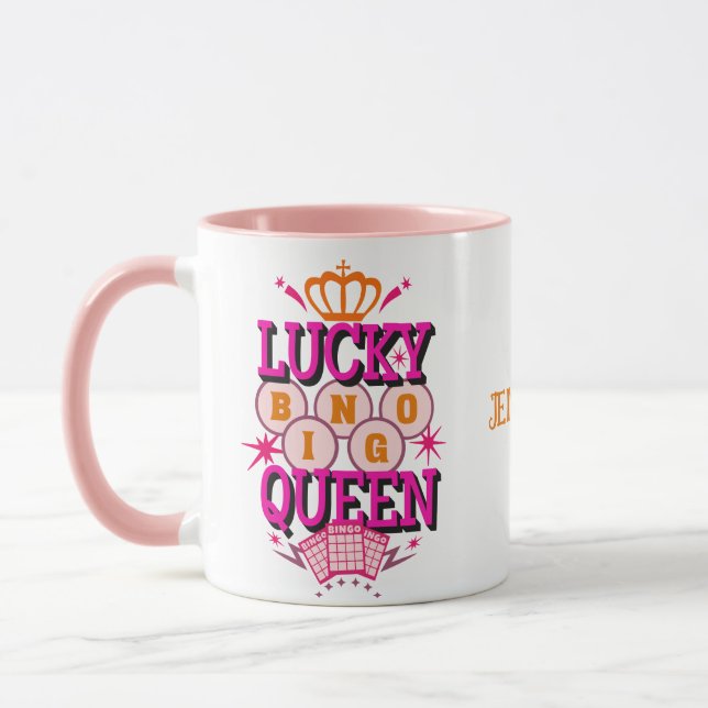 Caneca Lucky Bingo Queen /nome editável (Esquerda)