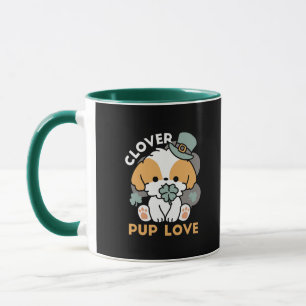 Caneca Lucky Pup com Clover - Rua. Presente no Dia de Pat