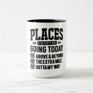Caneca Lugares Divertidos aonde Não Irei