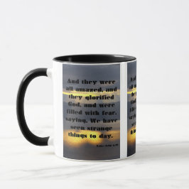 Caneca Luke 5:26 KJV Escritura de Bíblia Pic Dois Tons