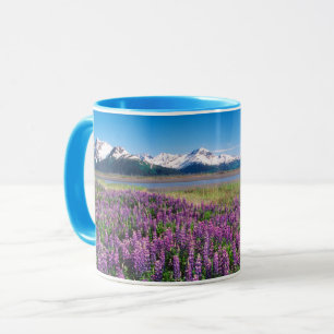 Caneca Lupinas em Bloom   Montanhas Kenai, Alasca
