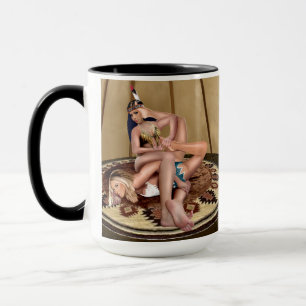 CANECA LUTA DE GATAS EM UM TEEPEE
