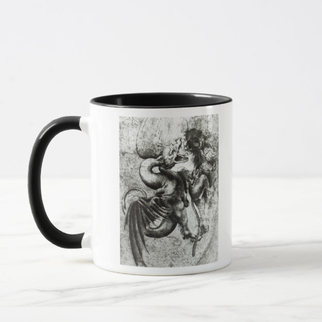 Caneca Luta entre um dragão e um leão (Esquerda)