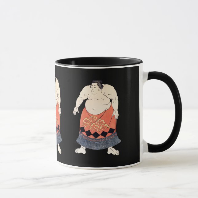 Caneca Lutador do Sumo do vintage (Direita)