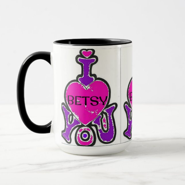 Caneca LUVMUG™ Betsy- LUVYBZ® Love Oferece Taça de Café (Esquerda)