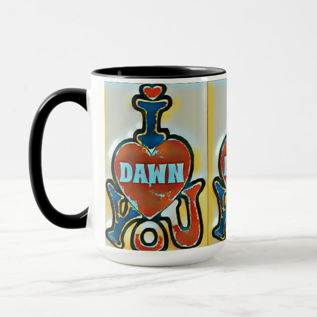 Caneca LUVMUG™ Dawn- LUVYBZ® Love Oferece Taça de Café (Esquerda)