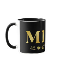 Lux Dourado Milan Latitude & Longitude Black