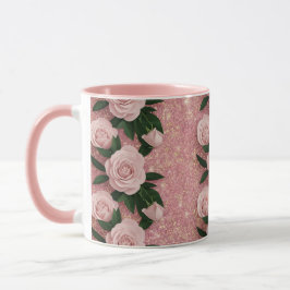 Caneca Luxe Faux Link Glitter DreamRosa Mug