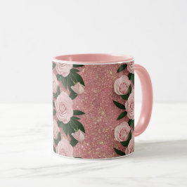 Caneca Luxe Faux Link Glitter DreamRosa Mug