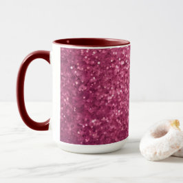 Caneca Luxe Glam Cor-de-Rosa, Maroon Combo Mug