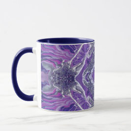 Caneca Luxo Geodo de Ágata com Brilho Falso de Âmtilo Rox