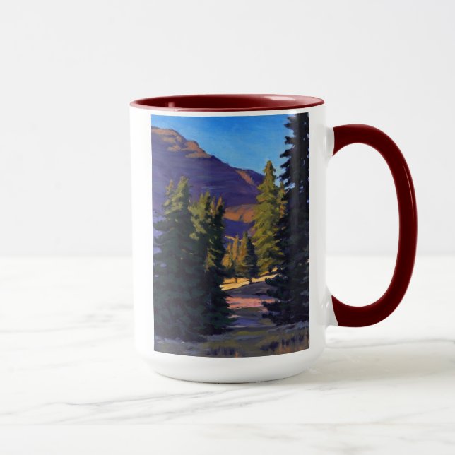 Caneca Luz Doce em Crested Butte em Laranja Azul Roxo (Direita)