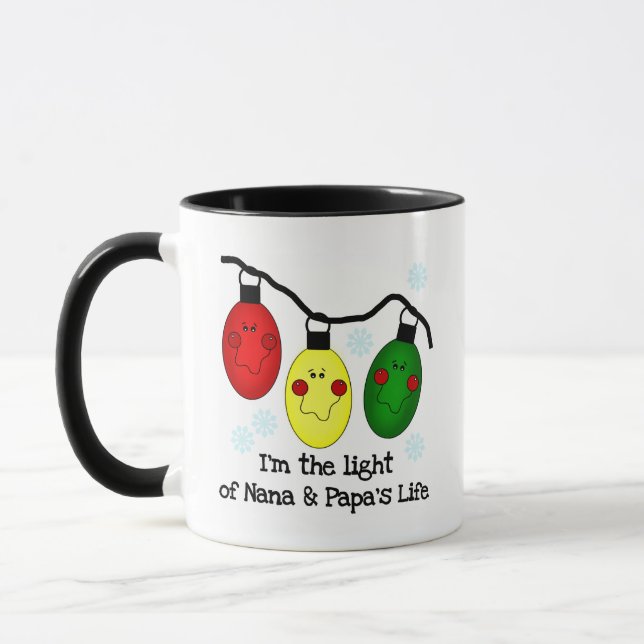 Caneca Luz dos Camisetas e Presentes de Nana e Papa (Esquerda)