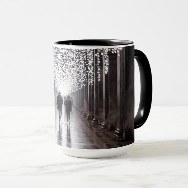 Caneca Luz, sombras e simetria - sepia (Frente Esquerda)