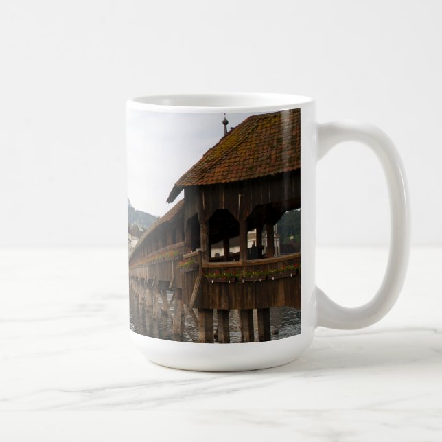 Caneca Luzern Kappelbrücke Kaffeetasse (Direita)