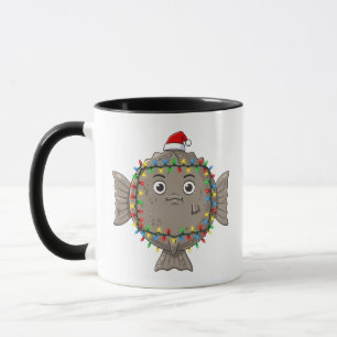 Caneca Luzes de Natal de Estrela-do-Mar Brilhante Subaquá