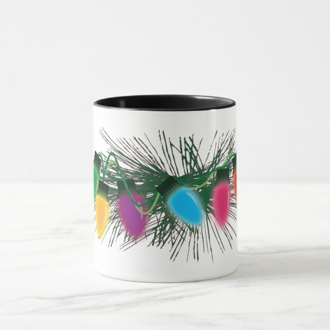 Caneca Luzes de Natal de Férias (Centro)