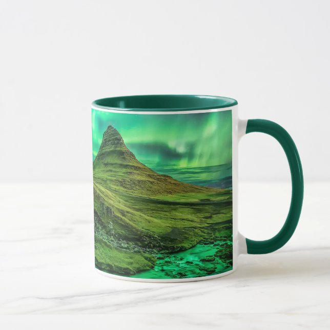 Caneca Luzes de Norte sobre a Islândia (Direita)