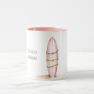 Caneca Luzes de Praia de Prancha de Surfe