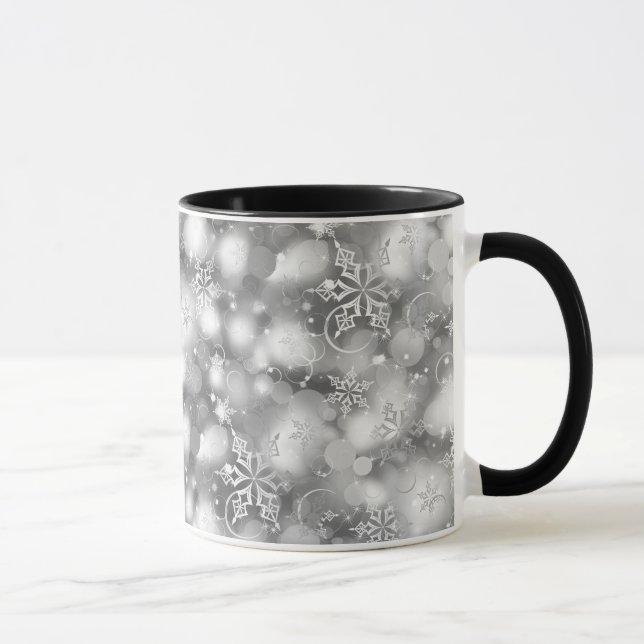 Caneca Luzes & flocos de neve, prata - Natal (Direita)