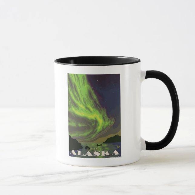 Caneca Luzes nortes e Orcas - Juneau, Alasca (Direita)