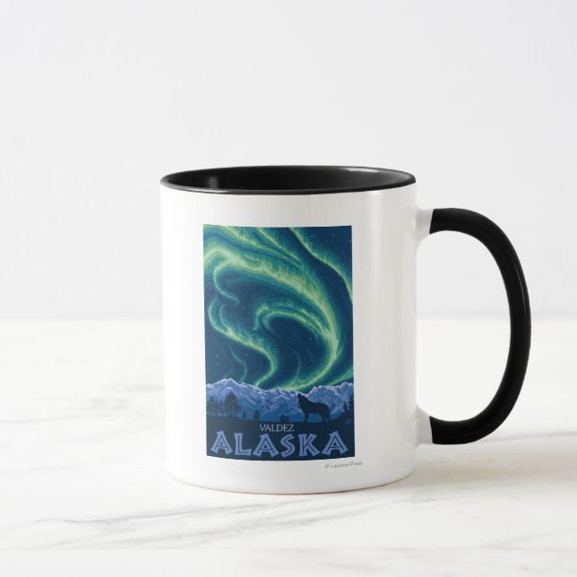 Caneca Luzes nortes - Valdez, Alasca (Direita)