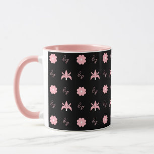Caneca LV Preto-Rosa