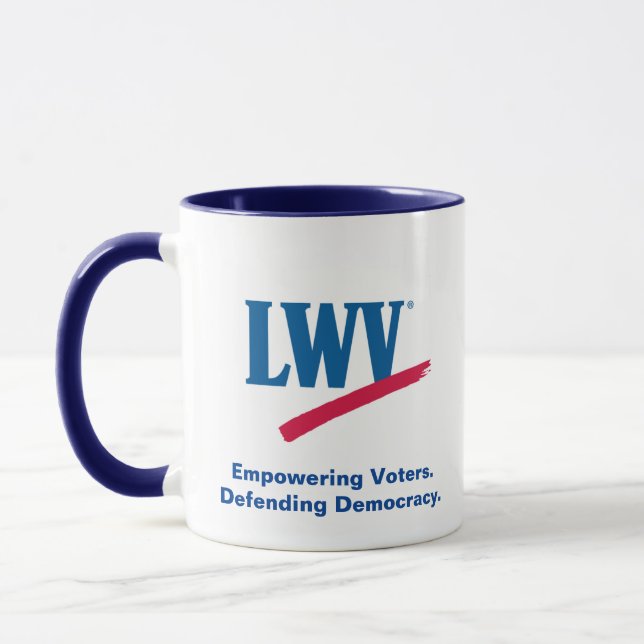 Caneca LWV Mug com Destaque Azul. (Esquerda)