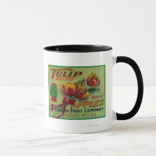 Caneca Lynden, etiqueta da caixa de WashingtonTulip Apple
